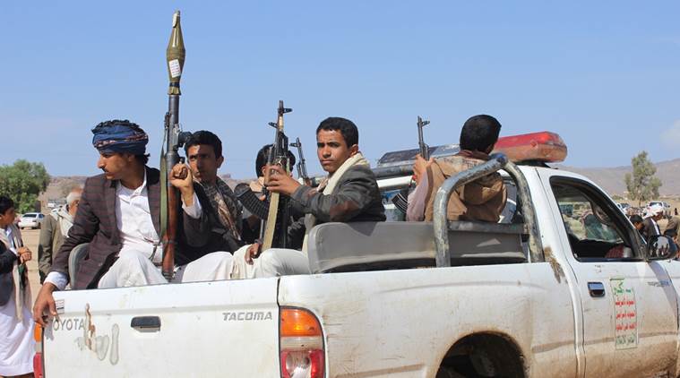Members of the Houthi movement patrol an area near a tribal gathering held to show support to the movement in the northern city of Saada, Yemen August 2, 2016. REUTERS/Naif Rahma