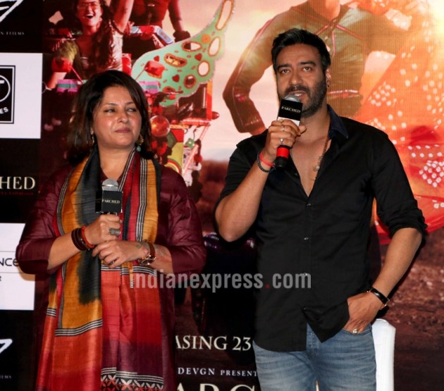 Ajay Devgn, parched, parched trailer, Ajay Devgn parched, radhika apte, radhika apte parched, parched trailer launch, surveen chawla, Tannishtha Chatterjee, Entertainment, indian express, indian express news