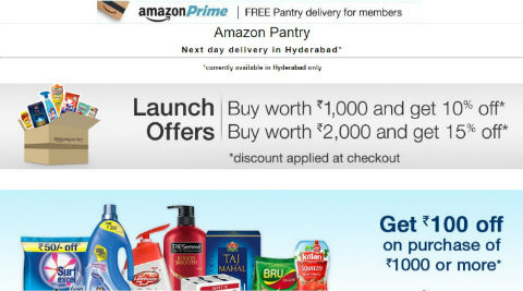 Amazon Pantry Launched In Hyderabad Offering Over 4000 Everyday