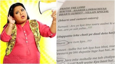 Bharti Singh gives a sneak-peak of Comedy Nights Bachao Taaza's funny script,  see pic | Entertainment News,The Indian Express