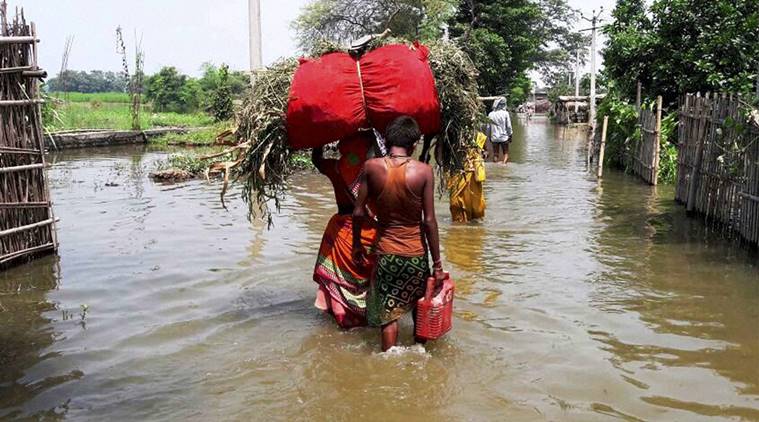 Flood, Bihar, Bihar floods, flood deaths, Bihar deaths, swollen Ganga, receding Ganga, Vaishali, Samastipur, Khagaria, Bihar flood news, india news