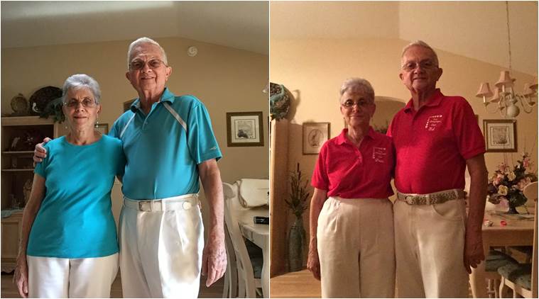 This couple has been married for 52 years and have been matching outfits for last 18 months