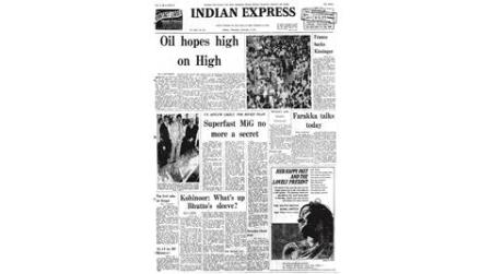 MiG-25, Foxbat fighter, Russian MiG Pilot, Makodate, Henry Kissinger, Bombay high, Bombay high petroleum, K.D. Malaviya, kohinoor, Z A Bhutto, UK government, Buckingham Palace, indian express editorial, indian express forty years ago, india news