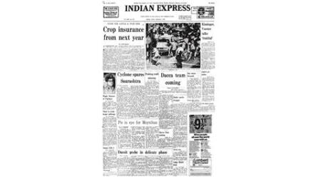 crop insurance, General Insurance Corporation of India, Farakka issue, jet fighter, Japanese Defence Agency, Mig 25, Idi Amin, Ugandan President, personal jet was stolen, Tang Shan earthquake, indian express editorial, edit