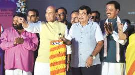 Nitin Gadkari, Road Transport and Highways and Shipping Nitin Gadkari, road projects Uttar pradesh, Uttar Pradesh elections, Rajnath Singh, BJP, Gadkari, road projects, shipping, India news, uttar pradesh news