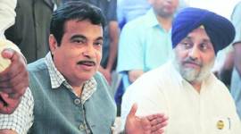 Nitin Gadkari, Jalandhar, Gadkari Jalandhar, Sukhbir Singh Badal, SAD, BJP, news, latest news, India news, Punjab news, national news, latest news, Punjab Mini Bus Association