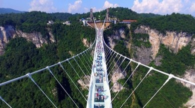 china, china glass bridge, glass bridge china, china glass bridge reopens, Zhangjiajie Grand Canyon, glass bridge, china glass bridge renovation, world news