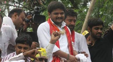 Hardik Patel, Gujarat Patidar agitation leader Hardik Patel, Hardik Partel security guard fined, Airports Authority of India (AAI), Hardik Patel revolver in plane, indian express news