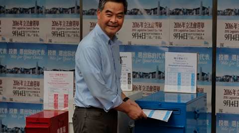 china protestors, anti-china, Leung Chun-Ying, Hong kong elections, Chief executive Leung Chun-Ying, world news, indian express news