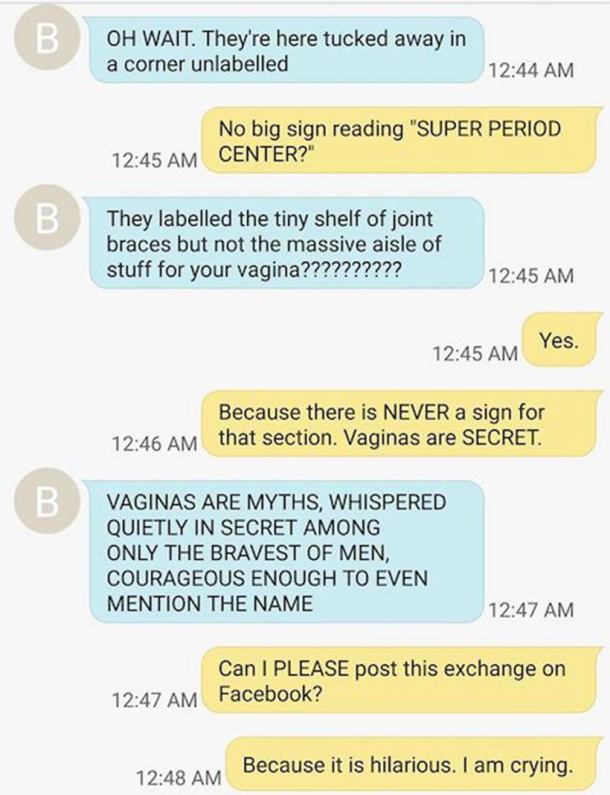 Photos This Conversation Between Mom And Daughter About Buying Tampons