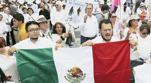 Mexico: Thousands of people march against same-sex marriage | World ...