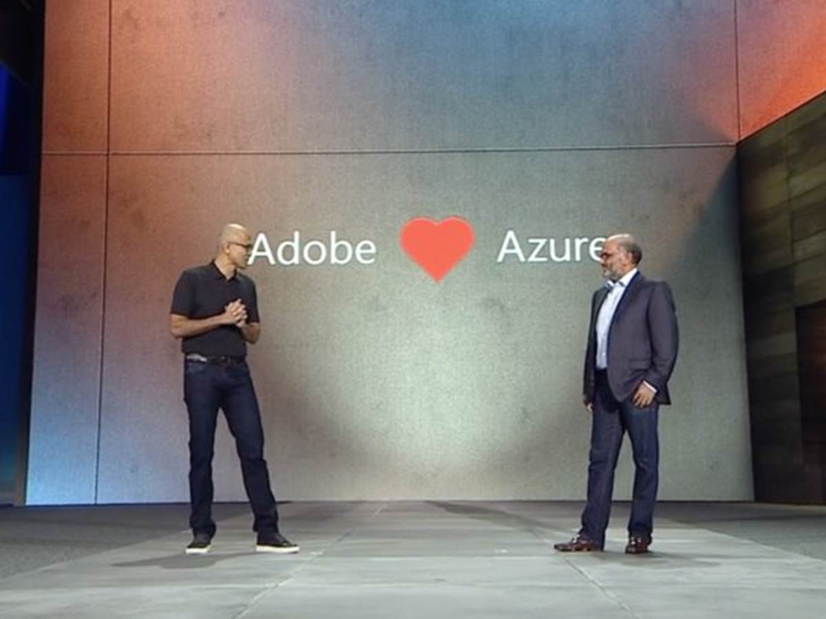 microsoft, adobe, microsoft adobe cloud collaboration, microsoft ignite, ms ignite, microsoft ignite, ms ignite conference, satya nadella, shantanu narayen, tech news, technology