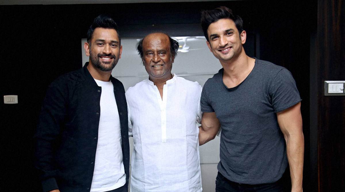 MS Dhoni meets Rajinikanth ahead of biopic release Cricket News The Indian Express