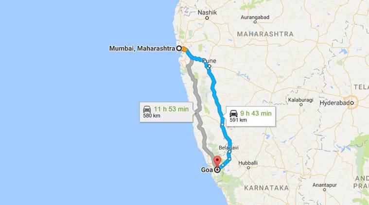 Mumbai To Goa Road Map Landslides Hamper Traffic Flow On Mumbai-Goa Highway | India News,The  Indian Express