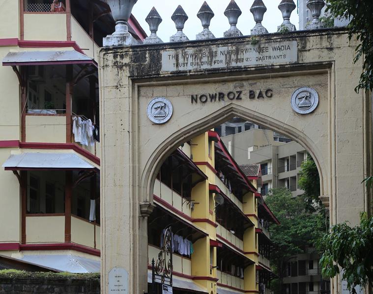 Nowroz Bag, a Parsi colony in Lalbaug. (Express photo by Nirmal Harindran)