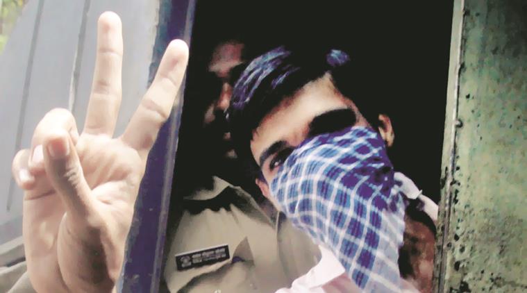 Ankur Panwar outside Mumbai court before his sentencing on Thursday. PTI Photo