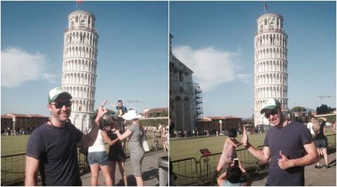 leaning tower of pizza leaning tower of pisa selfie