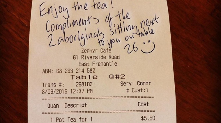 racism, man's response to racism, man's facebook post on racism, facebook post on racism, man's generous response to racists, man buys tea for racists, #blacklivesmatter, black lives matter, indian express, indian express news