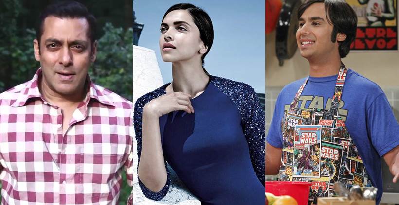 SALMAN KHAN, DEEPIKA PADUKONE, KUNAL NAYYAR