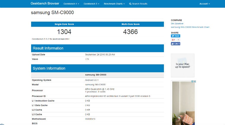 Samsung, Samsung galaxy c9, samsung c9, samsung c9 specifications, samsung c9 leaks, xiaomi features, samsung c7, samsung c5, geekbench, smartphones, technology, technology news 