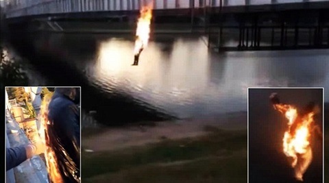teens set themselves on fire and jumped intowaters, video teens set themselves on fire, facebook video teens set themselves on fire, viral videos, viral videos today, russian teens set themselves on fire for fame, indian express, indian express news