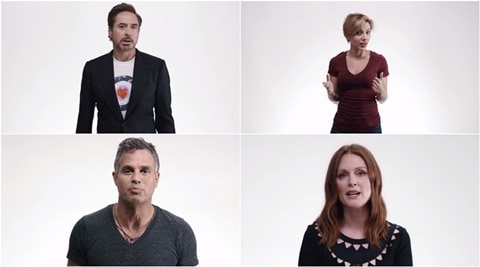 Joss Whedon anti-trump video, robert downey jr anti-trump, robert downey jr video, scarlett johansson video, scarlett johansson anti trump video, anti trump america, trump free america, vote for hillary clinton, do not vote for trump, indian express, indian express news