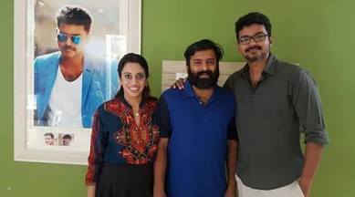 Vijay, Vijay insta, superstar Vijay, santosh narayanan, Vijay santosh narayanan, Vijay instagram, Vijay pic, Vijay santosh narayanan pic, Vijay pic with santosh narayanan, Entertainment, Vijay bairavaa, Vijay next bairavaa, Vijay santosh narayanan bairavaa, indian express, indian express news