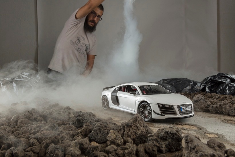 Audi, audi r8 photos, Felix Hernandez photos, Felix Hernandez small model photos, toy car audi a8 photoshoot, Felix Hernandez Dreamphography, Felix Hernandez, Felix Hernandez photos, trending photos, viral photos, indian express