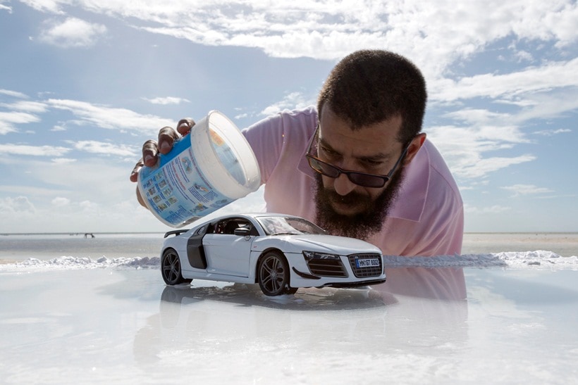 Audi, audi r8 photos, Felix Hernandez photos, Felix Hernandez small model photos, toy car audi a8 photoshoot, Felix Hernandez Dreamphography, Felix Hernandez, Felix Hernandez photos, trending photos, viral photos, indian express