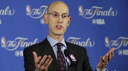 NBA commissioner Adam Silver speaks in a event. (File)