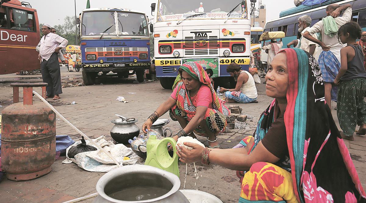 Pilgrims at the stretch under the Lodhi flyover. 