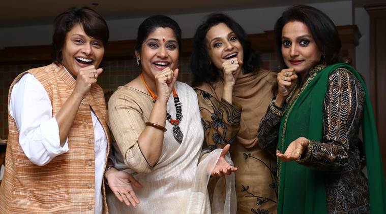 Antakshari, tv show Antakshari, Antakshari hosts, Antakshari female hosts, Antakshari hosts reunion, Renuka Shahane, Rajeshwari Sachdev, Durga Jasraj, Pallavi Joshi