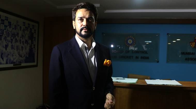 BCCI President Anurag Thakur at the 87th AGM of BCCI at the BCCI headquarters in Mumbai on Wednesday. Express Photo by Prashant Nadkar. 21.09.2016. Mumbai.