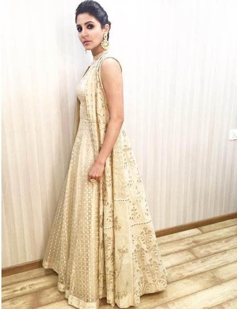 Anushka Sharma in Anita Dongre. (Source: Instagram/Allia Al Rufai)