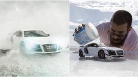 Audi, audi r8 photos, Felix Hernandez photos, Felix Hernandez small model photos, toy car audi a8 photoshoot, Felix Hernandez Dreamphography, Felix Hernandez, Felix Hernandez photos, trending photos, viral photos, indian express