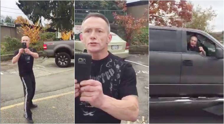 Watch Video Of Man Hurling Racist Abuses In Canada Goes Viral Trending News The Indian Express