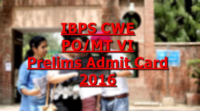 ibps po admit card 2017