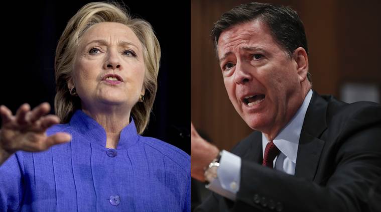 Hillary clinton, Clinton, FBI, Clinton email, FBI email enquiry, James Comey, FBI director James Comey, Hilary clinton email, US, US elections, US polls, US presidential elections 2016, world news, indian express news