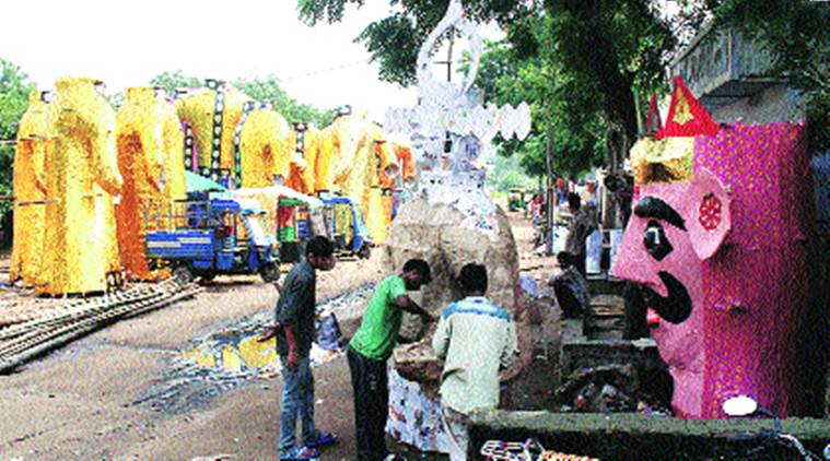 Ahmedabad, dussehra, ravan effigy, hindu-muslim artisans, muslim artisans, india news, indian express