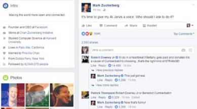Facebook, Facebook CEO Mark Zuckerberg, Mark Zuckerberg, Mark Zuckerberg Jarvis, Mark Zuckerberg CEO Jarvis AI, Facebook CEO AI, Robert Downey Jr, Robert Downey Jr as Zuckerberg's Jarvis, technology, technology news