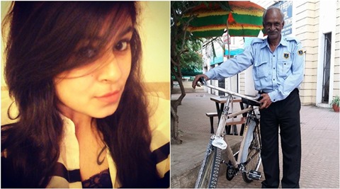 woman crowdfunds security guard bicycle, security guard gets new cycle, woman buys security new cycle in pune, trending in india, indian express, indian express news