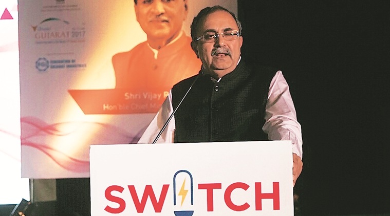 Switch Global Expo, Saurabh Patel, Gujarat government, Narendra Modi, Switch Global Expo, Suresh Prabhu, PSU Gujarat Electricity Board, ahmedabad news, indian express news