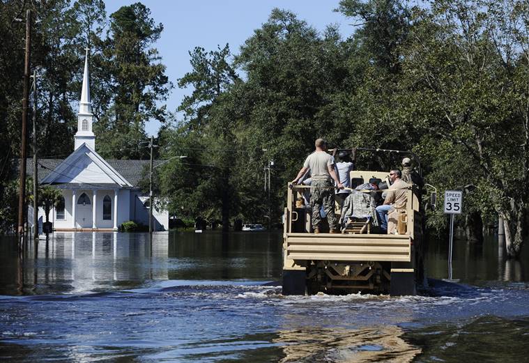 hurricane matthew, north carolina hurricane matthew, hurricane matthew update, hurricane matthew death toll, hurricane matthew devastation, world news, indian express,