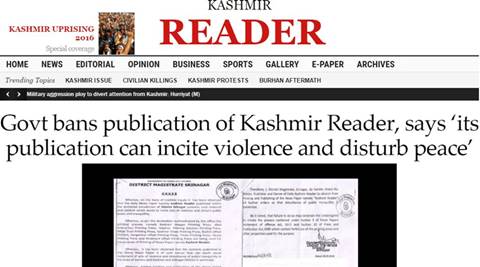 Valley journalists protest against ban on Kashmir Reader | India News ...