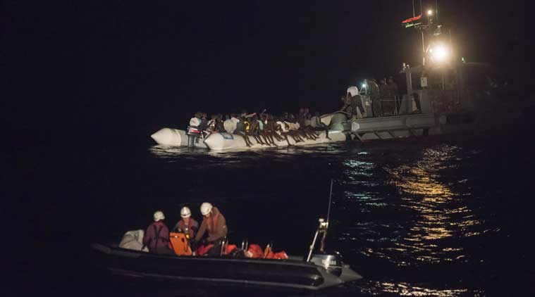 Libya migrants, Italy migrants, italy coast guard, libya migrants die, libya coast, libya news, world news, indian express