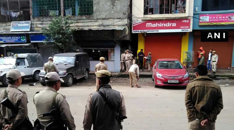 Police at the location where the blasttook place. (Source: Twitter/@ANI_news)