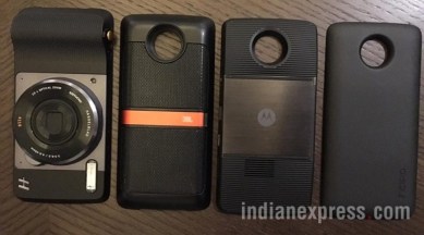 Moto, lenovo, moto z, moto z play, moto z launch, moto z play india launch, moto z price, moto z play india price, moto mods, moto mods specs, moto mods price, moto mods price india, hasselblad mod price india, JBL speaker mod india price, smartphone, technology, technology news, indian express