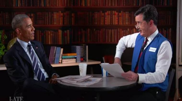 VIDEO Stephen Colbert Helps US President Barack Obama