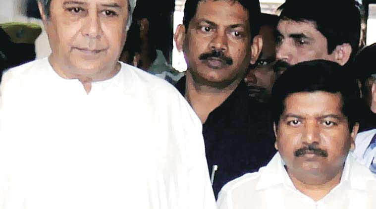 Naveen Patnaik and Atanu Sabyasachi Nayak at Capital Hospital in Bhubaneswar on Tuesday. (Express Photo by Chandra Shekhar Sahoo)