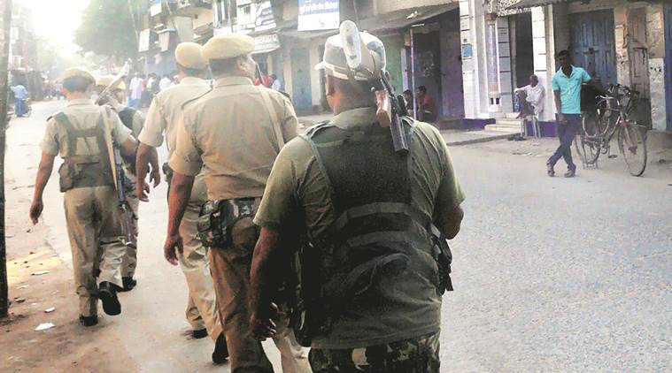 Prohibitory orders stayed in place in Piro Friday. Express Photo by Prashant Ravi